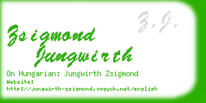 zsigmond jungwirth business card